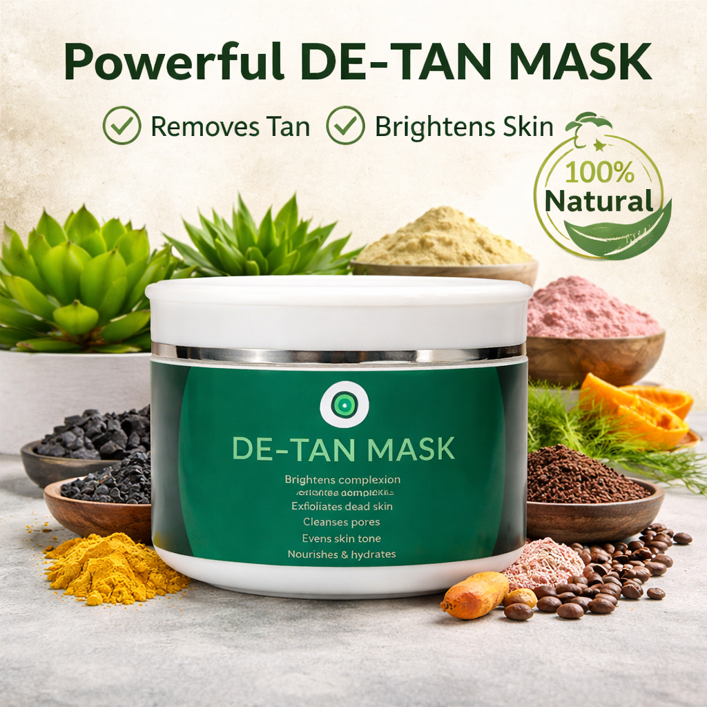 Organometics Organic De-Tan Face Mask (50g) – 4 Uses Per Pack
